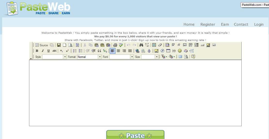 Paste, Share, Earn – PasteWeb.com Review